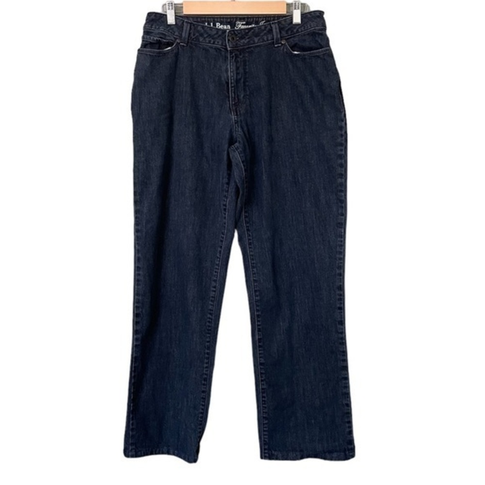 L.L. Bean Women's Straight Leg Jeans - Dark Blue